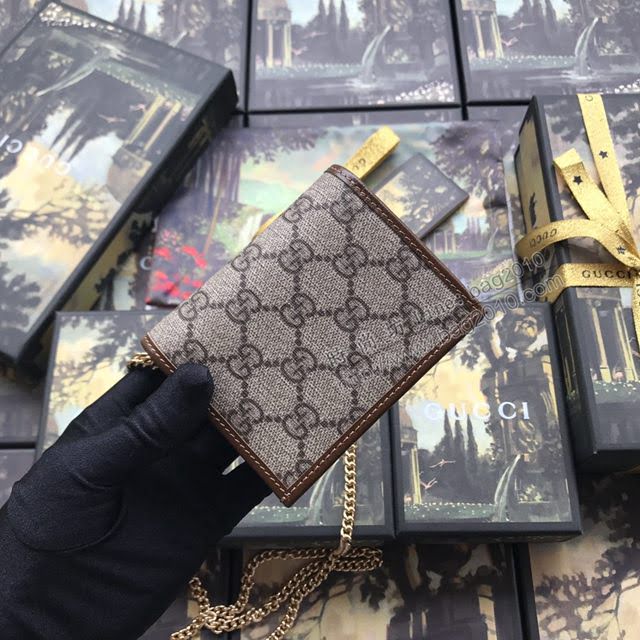 Gucci錢包 古馳新款女錢包 自然摔牛皮 Gucci三折短錢包 456122 紅全皮  gdj1179